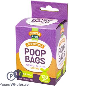 Cooper & Pals Lavender Scented Compostable Poop Bags 120 Pack