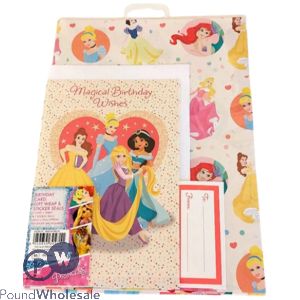 Disney Magical Birthday Card Gift Wrap Set