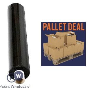 Heavy Duty 20 Microns Black Pallet Shrink Pallet Wrap 400mm X 200M Pallet Deal
