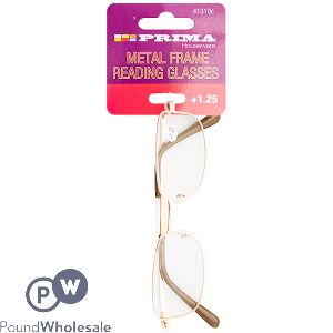 Prima Metal Frame Reading Glasses +1.25