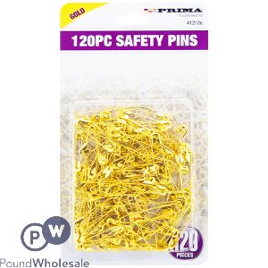 Prima Gold Safety Pins 120pc