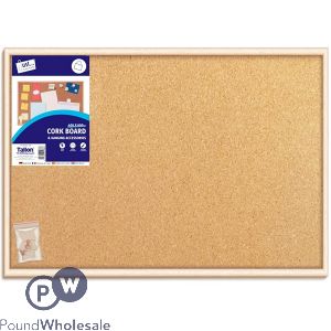 Just Stationery Cork Notice Board & Accessories 400 X 600mm