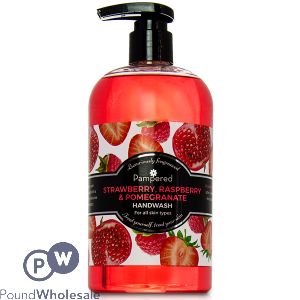 Pampered Strawberry, Raspberry &amp; Pomegranate Fragrance Handwash 500ml