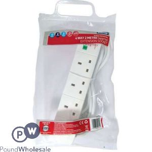 Status 4 Way Surge Protected 2m Extension 