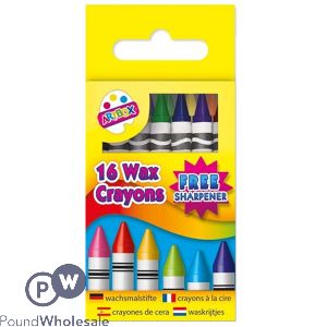 Artbox Assorted Colour Wax Crayons 16 Pack