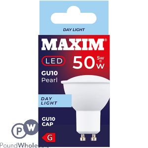 Maxim 5W=50W GU10 Cap Pearl Day Light LED Light Bulb