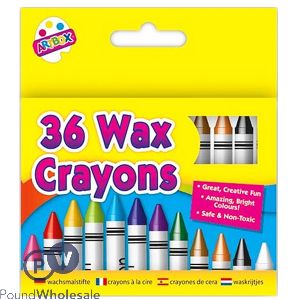 Artbox Wax Crayons Assorted Colours 36 Pack