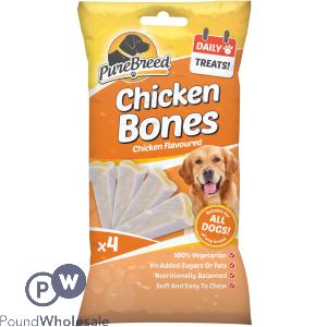 Pure Breed Chicken Bones Medium 4 Pack
