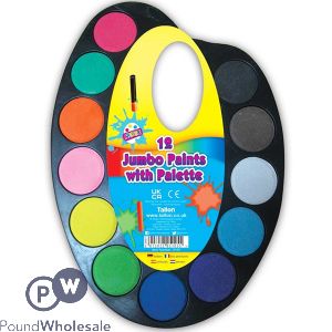 12 JUMBO PAINTS WITH PALETTE