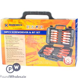 Marksman Screwdriver & Bit Set 58pc