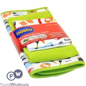 Dosco Microfibre Kitchen Towel Set 3 Pack