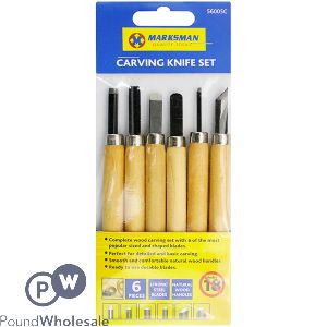 Marksman Wood Carving Knife Set 6pc