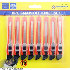 Marksman Snap-off Knife Set 8 Pack