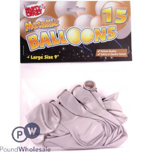 Party Crazy Metallic Round Balloons 15.9" 15 Pack