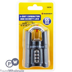 Marksman 4-Digit Combination High Security Lock 55mm