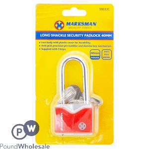 Marksman Long Shackle Iron Security Padlock 40mm