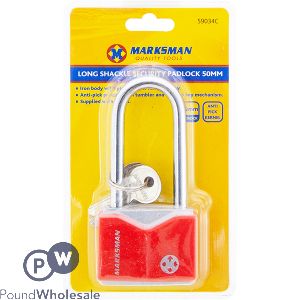 Marksman Long-shackle Iron Rhombic Padlock 50mm