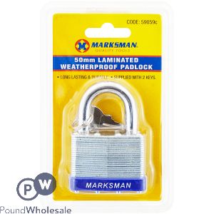 Marksman Laminated Weatherproof Padlock 50mm