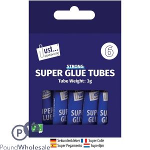 Just Stationery Super Glue Tubes 3g 5 Pack