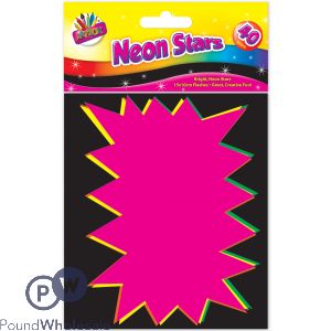 Artbox Neon Fluorescent Flashes 15cm X 10cm 40 Sheets