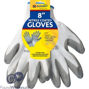 Marksman Nitrile Coated Gloves Size 8