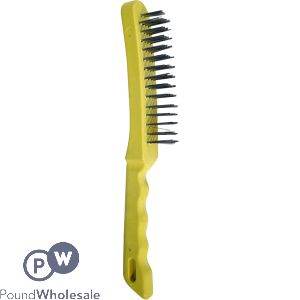 Yellow Handle Wire Brush 4 Row