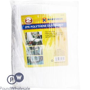Marksman Polythene Dust Sheet 2.7m X 3.6m 2 Pack