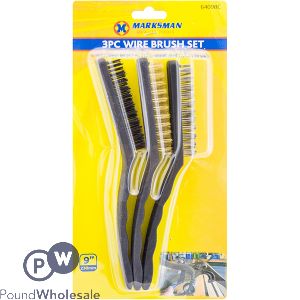 Marksman Wire Brush Set 23cm 3pc