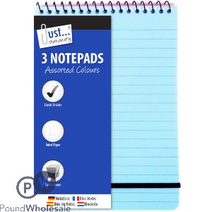 Just Stationery 3 Neon Note Pads 180 Sheets