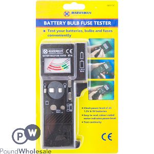 Marksman 3-In-1 Battery, Bulb & Fuse Tester