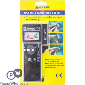 Marksman 3-in-1 Battery, Bulb & Fuse Tester