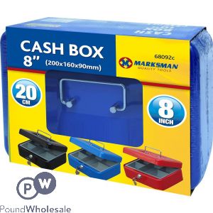 Marksman Cash Box 8" Assorted Colours