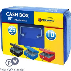 Marksman Cash Box 10" Assorted Colours