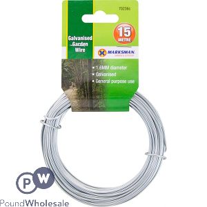 MARKSMAN 1.6MM GALVANISED GARDEN WIRE 15M