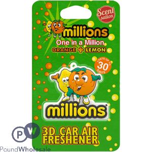 Millions Orange & Lemon 3d Car Air Freshener