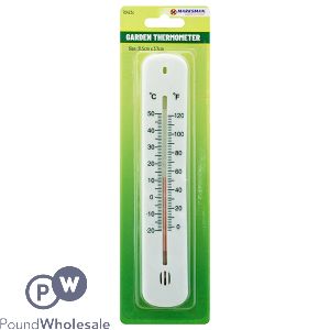 Marksman Plastic Garden Thermometer Small 21.5cm X 3.7cm