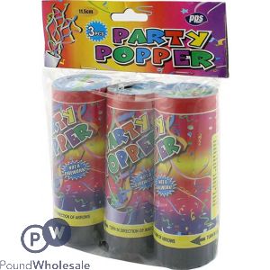 Party Popper 11.5cm 3 Pack