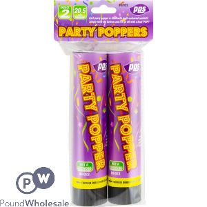 Party Poppers 20.5cm 2 Pack