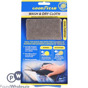 Goodyear Microfibre Wash & Dry Cloth Large 40cm