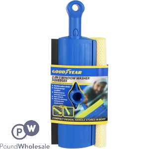 Goodyear Extendable Car Windscreen Washer Squeegee Sponge Cleaner