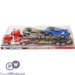 Hot Truck Transporter With 2 Sports Cars