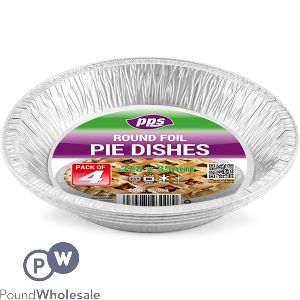 Round Foil Pie Dishes 22.8cm X 3.5cm 4 Pack