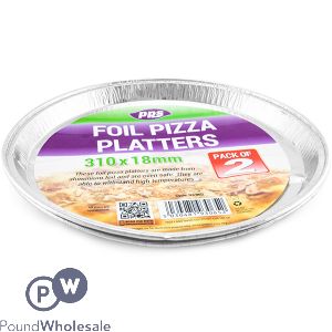 Foil Pizza Platters 31cm X 1.8cm 2 Pack