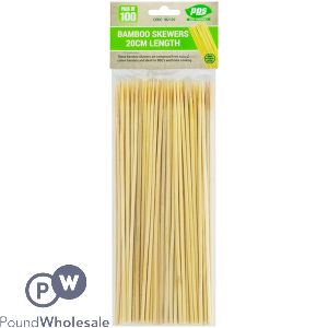 Party Bamboo Skewers 20cm 100 Pack