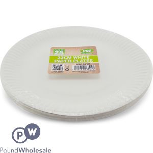 Paper Plates White 23cm 25 Pack