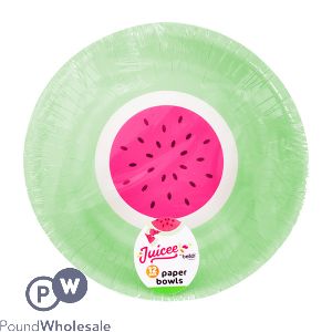 Bello Juicee Watermelon Paper Bowls 13cm 12 Pack