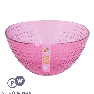 Bello Plastic Pink Aztec Small Bowl 600ml