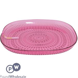 Bello Plastic Pink Aztec Large Plate 25cm