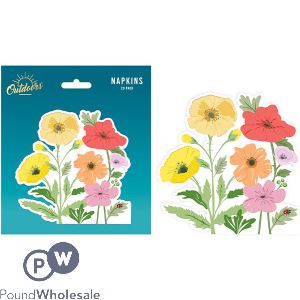 Bello Cut Out Floral Paper Napkins 20 Pack