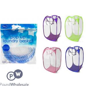 Royle Home Pop Up Laundry Baskets 4 Assorted Colours